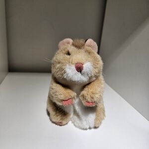 Folkmanis Hamster Plush Hand Puppet Hamster Light Tan Soft Animal Toy Folktails